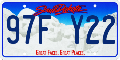 SD license plate 97FY22