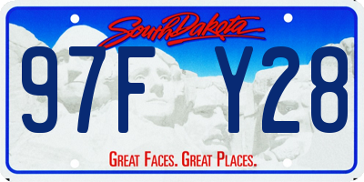 SD license plate 97FY28