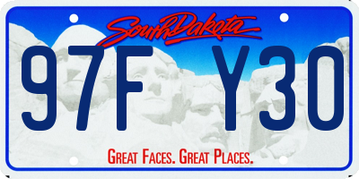 SD license plate 97FY30