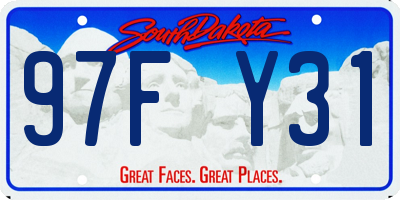 SD license plate 97FY31