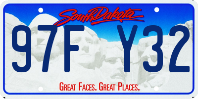 SD license plate 97FY32