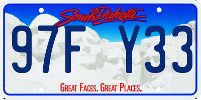 SD license plate 97FY33