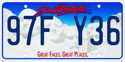 SD license plate 97FY36