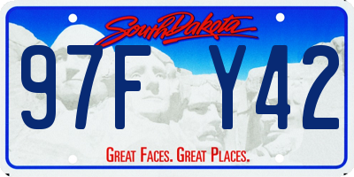 SD license plate 97FY42