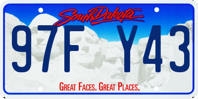 SD license plate 97FY43