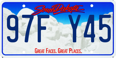 SD license plate 97FY45