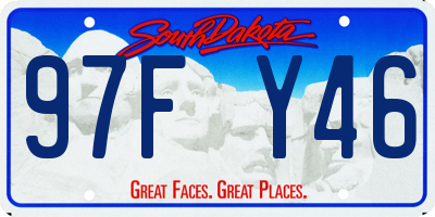 SD license plate 97FY46