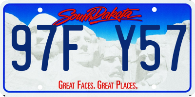 SD license plate 97FY57