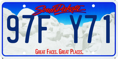 SD license plate 97FY71