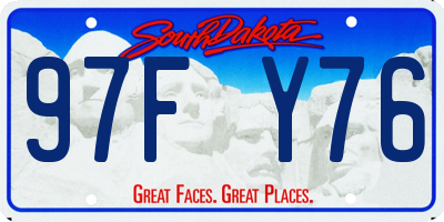 SD license plate 97FY76
