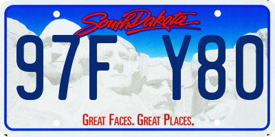 SD license plate 97FY80