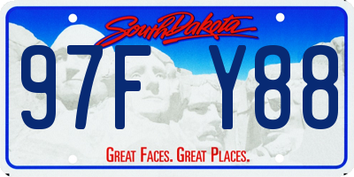 SD license plate 97FY88