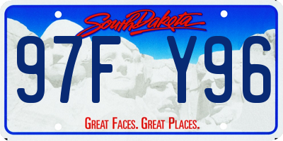 SD license plate 97FY96