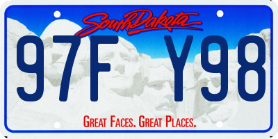 SD license plate 97FY98