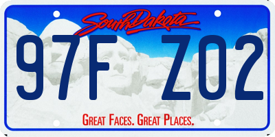 SD license plate 97FZ02