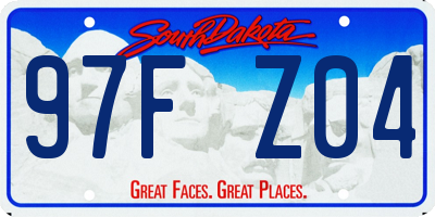 SD license plate 97FZ04