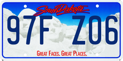 SD license plate 97FZ06