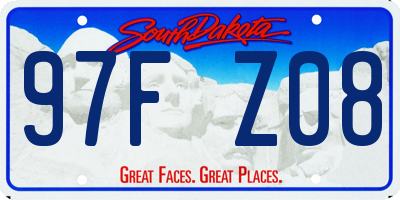 SD license plate 97FZ08