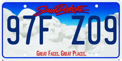 SD license plate 97FZ09