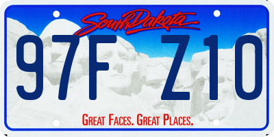 SD license plate 97FZ10