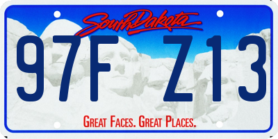 SD license plate 97FZ13