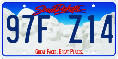 SD license plate 97FZ14