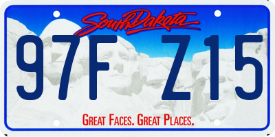 SD license plate 97FZ15