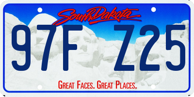 SD license plate 97FZ25