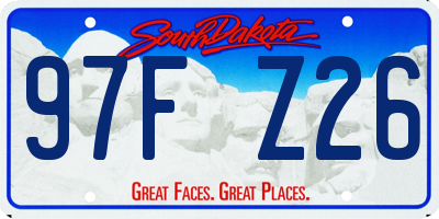SD license plate 97FZ26