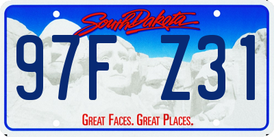 SD license plate 97FZ31