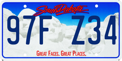 SD license plate 97FZ34