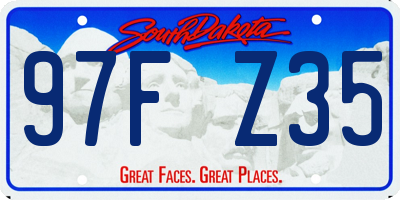SD license plate 97FZ35