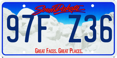 SD license plate 97FZ36
