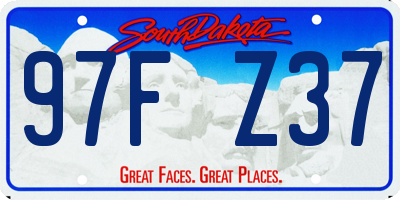SD license plate 97FZ37