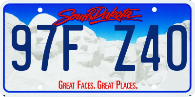 SD license plate 97FZ40