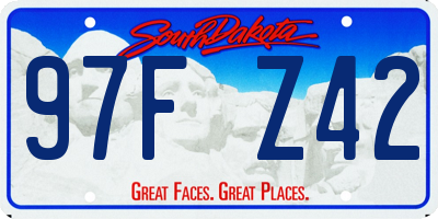 SD license plate 97FZ42
