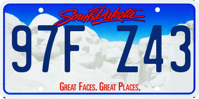 SD license plate 97FZ43