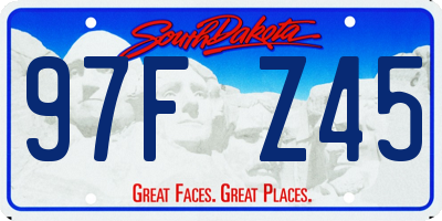 SD license plate 97FZ45