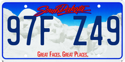 SD license plate 97FZ49