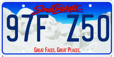 SD license plate 97FZ50