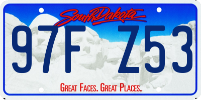 SD license plate 97FZ53