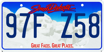 SD license plate 97FZ58
