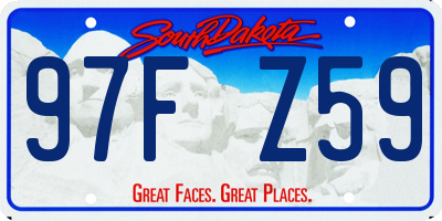 SD license plate 97FZ59