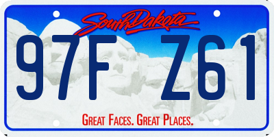 SD license plate 97FZ61