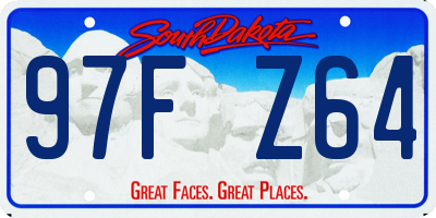 SD license plate 97FZ64