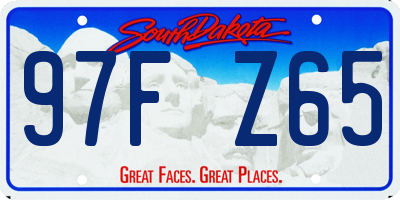 SD license plate 97FZ65