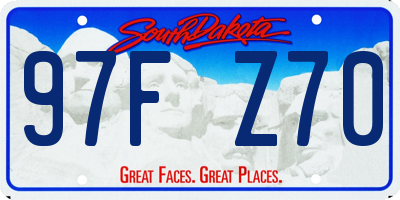 SD license plate 97FZ70