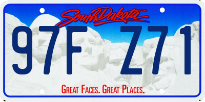 SD license plate 97FZ71