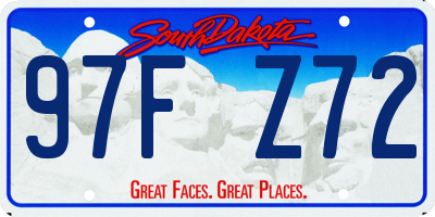 SD license plate 97FZ72