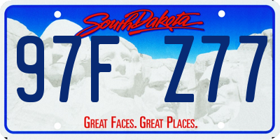 SD license plate 97FZ77